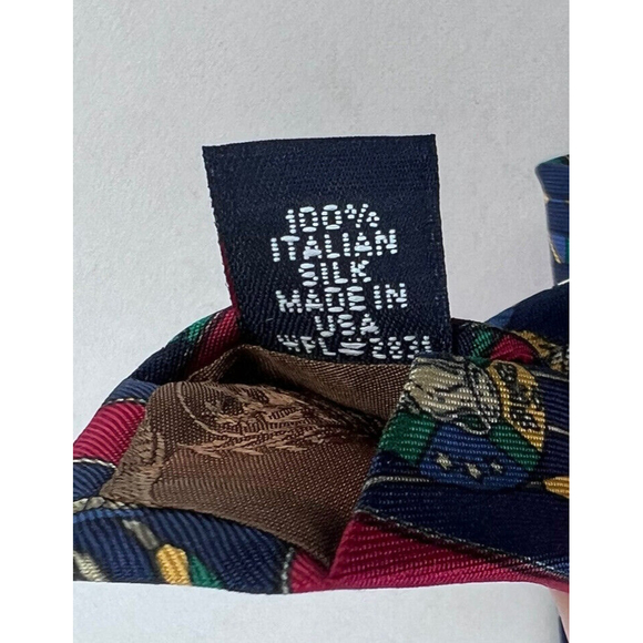 Vintage Tommy Hilfiger Mens Crews Rowing Nautical Neck Tie 100% Silk Navy USA - Picture 6 of 7